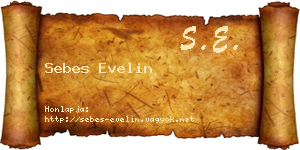 Sebes Evelin névjegykártya