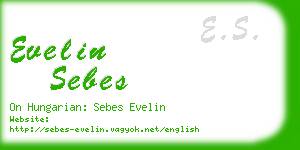 evelin sebes business card